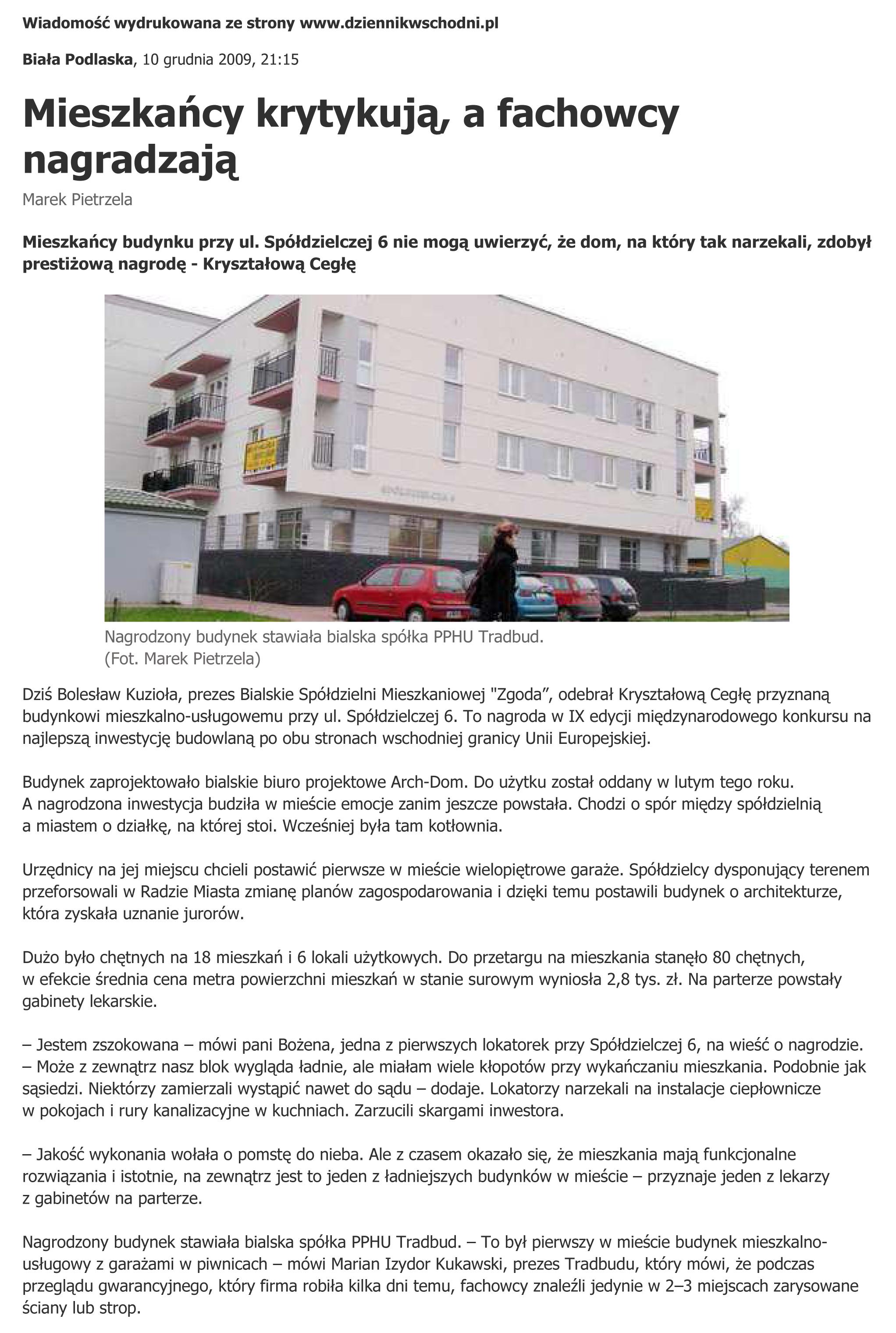 Mieszkańcy krytykują,