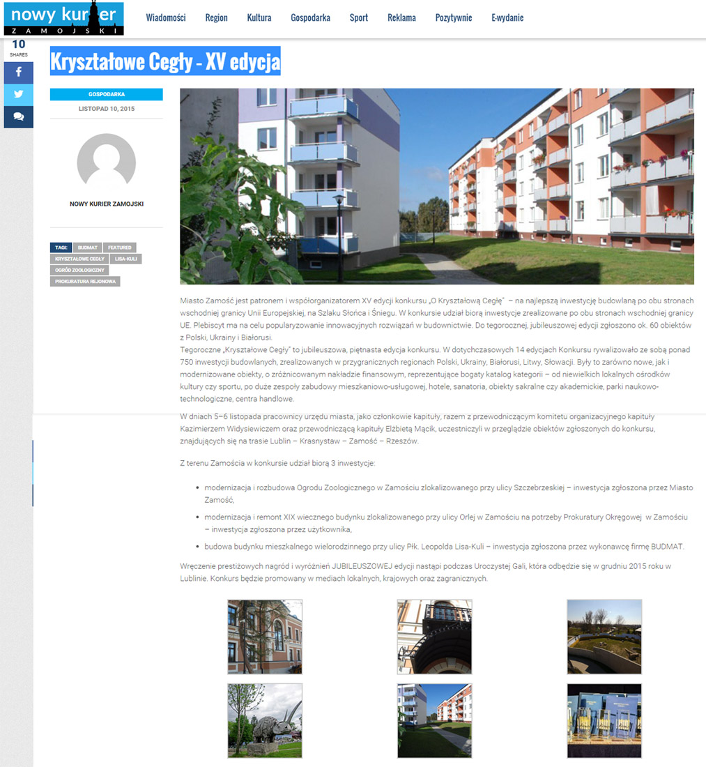 Kryształowe Cegły – XV edycja