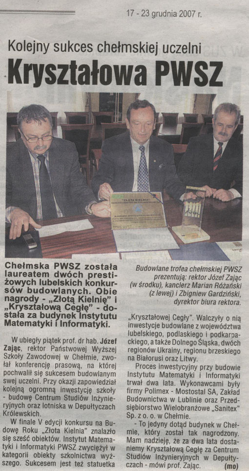 Kryształowa  PWSZ (Nowy Tydzień w L
